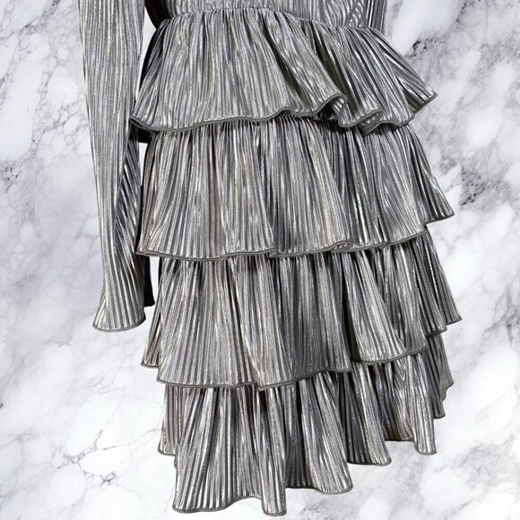 Lovers and Friends Mya Mini Dress in Silver Gray - Picture 10 of 11